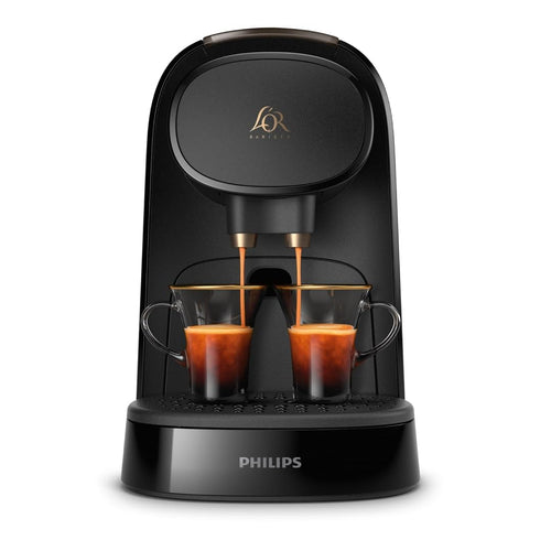 Coffee Machine à Capsules Luxentia - Double Shot, Détection Capsules, 19 Bars, Noir/Levier Gris, LM8012/66