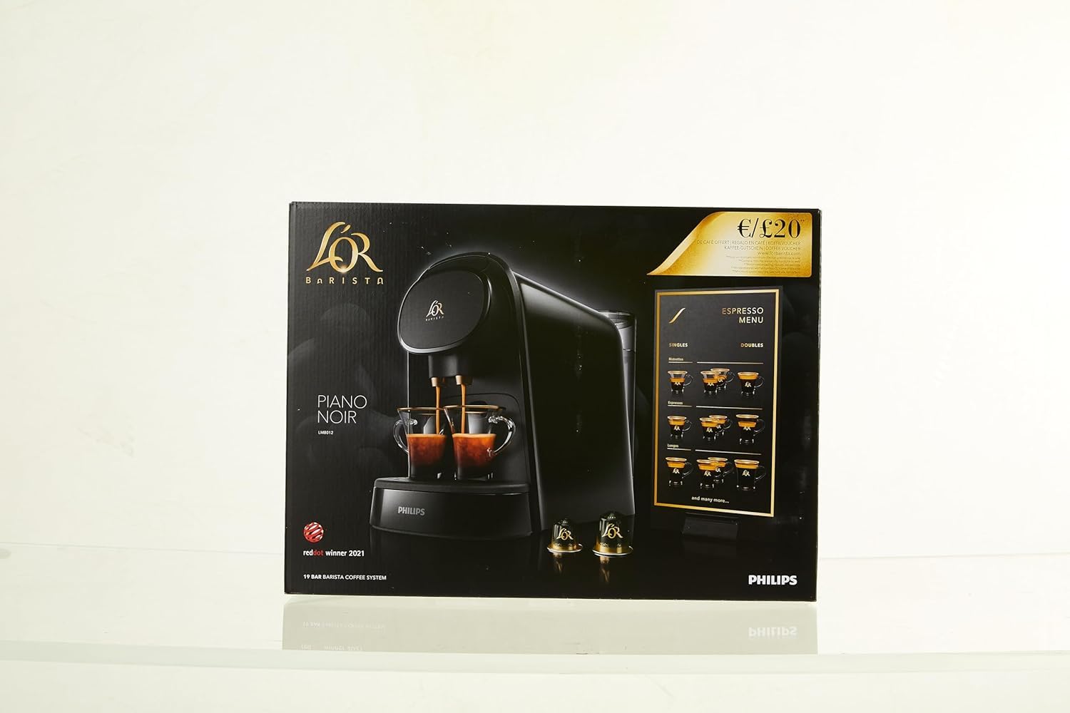 Luxentia Original, Coffee Machine à Capsules, Double Capsule, Double Plaisir, Noir, LM8012/60