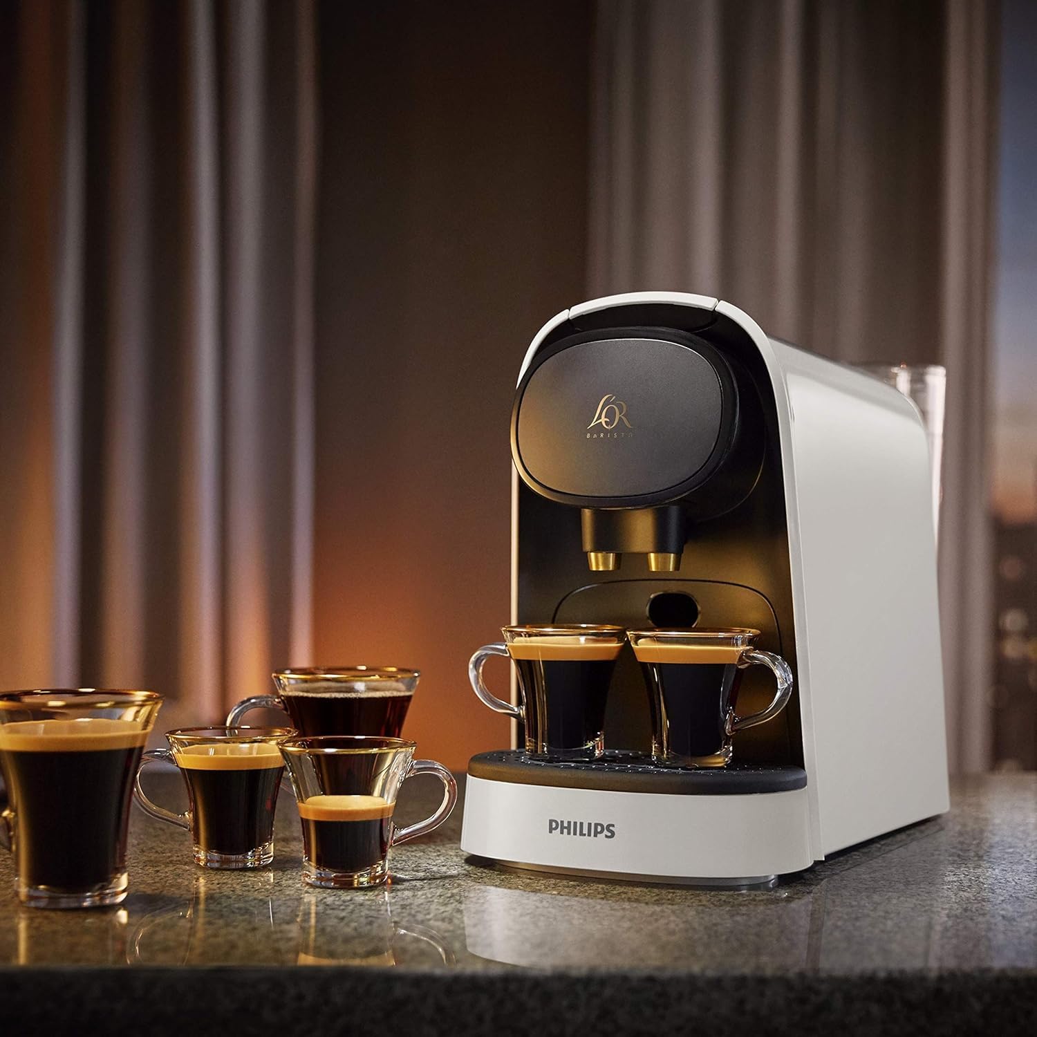 Luxentia Original, Coffee Machine à Capsules, Double Capsule, Double Plaisir, Blanc, LM8012/00