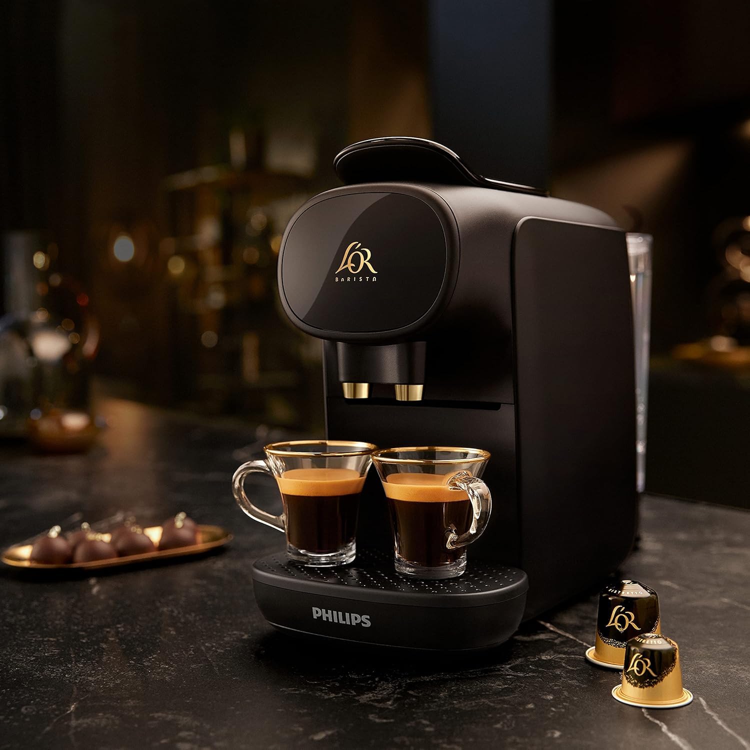 Luxentia Cafetière à capsules Premium - Coffee Machine à 19 bars, Noir LM9012/60